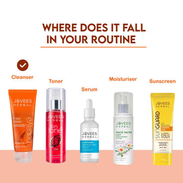 Jovees Herbal Papaya Face Wash For Glowing and Clear Skin with Papaya & Bilberry Ext | Gentle Cleanser For Brightens Skin, Removes Pigmentation & Dark Spots | For All Skin Types - 120ML (pack of 3)